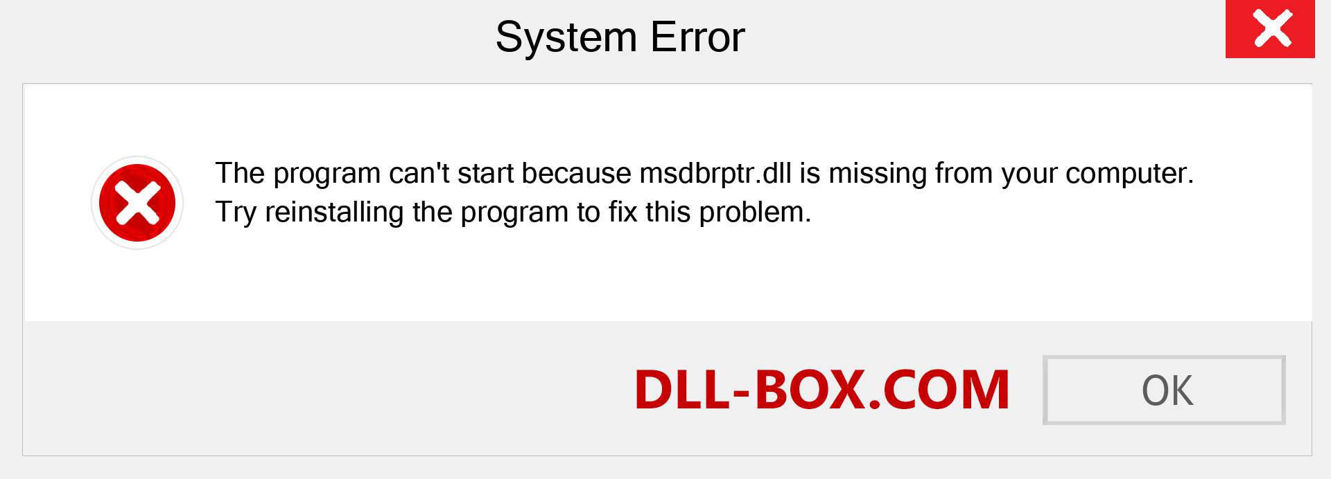  msdbrptr.dll file is missing?. Download for Windows 7, 8, 10 - Fix  msdbrptr dll Missing Error on Windows, photos, images