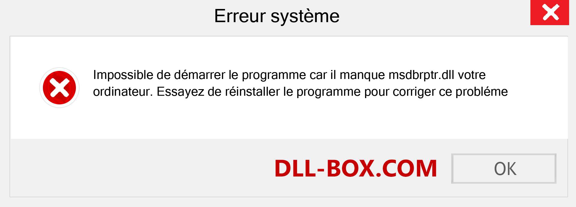 Le fichier msdbrptr.dll est manquant ?. Télécharger pour Windows 7, 8, 10 - Correction de l'erreur manquante msdbrptr dll sur Windows, photos, images